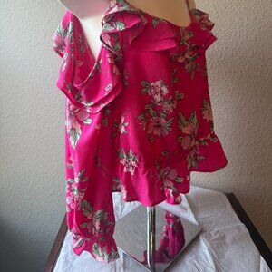H&M Floral Cold Shoulder Blouse Size XL *NWT*